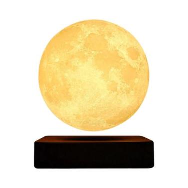 Imagem de Lâmpada Lua Magnética Flutuante Com 3 Modos De Cor, Luminária De Mesa 