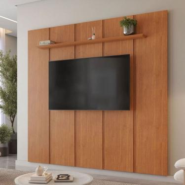 Imagem de Painel para TV Até 75 Polegadas Zeus com Prateleira 100% Mdf Naturallle - Mavaular