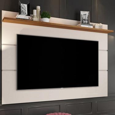 Imagem de Painel para TV Até 60 Polegadas Hemera 1 Prateleira Off White/Freijo - Pnr Móveis