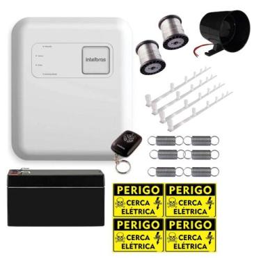 Imagem de Kit Cerca Elétrica Intelbras ELC 5001 Para 80m de Muro, Hastes Alumíni