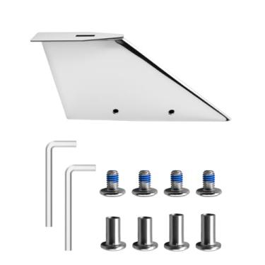 Imagem de WMJNH Kit de proteção de reparo Skeg serve para Mercury Mercuriser Alpha 1 Geração 2 1991-Presente Substituir 27031, protetor de aço inoxidável com furo de drenagem para reparo de barril danificado