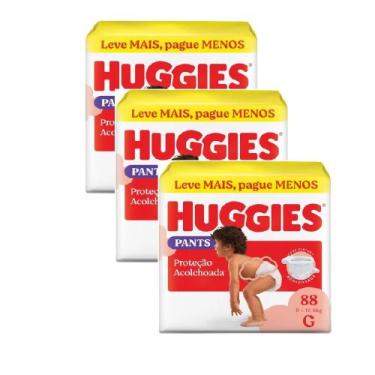 Imagem de Kit 3 Fralda Huggies Supreme Care Roupinha Max G 88 unidades Cada