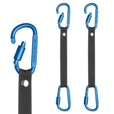 Imagem de Gancho de bolsa para cerca, alça de mosquetão de liga de alumínio para pendurar softball, tênis, pickleball, basquete, beisebol, bolsa e garrafa de água (azul 2)