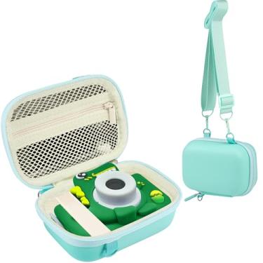 Imagem de Leayjeen Capa Para Câmera Infantil Compatível Com Brinquedos Goopow/Mgaolo/Hoomoon/Hangrui E Filmadoras Digitais Infantis, Melhor Presente De Aniversário Festival - Verde (Somente Capa)