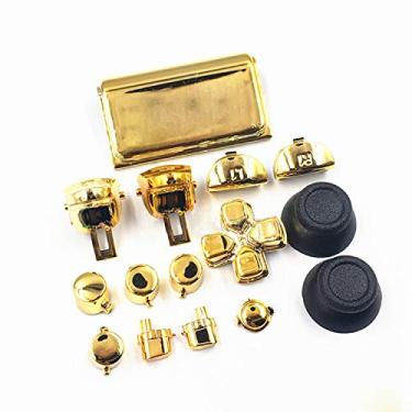 Imagem de Nova controladora Dpad L2 R2 L1 R1 botão gatilho Dpad para PS4 Pro Slim JDM 040 JDS040 JDM 050 JDS050 4.0 5.0 versões - ouro cromado