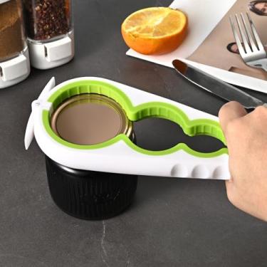 Imagem de Abridor de frascos de borracha antiderrapante – Removedor de tampa de fácil aderência para garrafas, latas e frascos – ideal para idosos e mãos pequenas - verde/branco