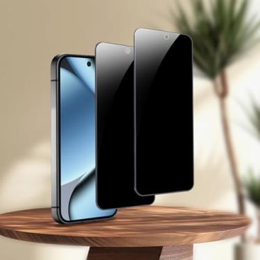 Imagem de Pacote com 2 protetores de tela de vidro temperado para Google Pixel 9 Pro XL/Pixel 10 Pro XL, dureza 9H, transparente, antiarranhões, sem bolhas