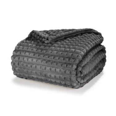 Imagem de Manta e Cobertor Queen Döhler Fleece Eva Microfibra, Grafite