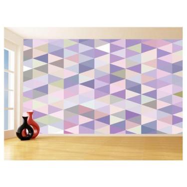 Imagem de Papel De Parede Geométrico Triângulos Abstrato 3,5M Gmt74 - Você Decor