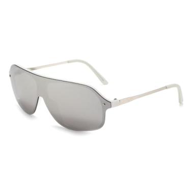 Imagem de Óculos de sol grandes, coloridos e em bloco, estilo esportivo (PRATA)