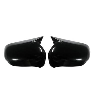 Imagem de Capa de espelho de asa de carro, para Civic 8th 2005-2010 capa de espelho lateral retrovisor de carro tampa de asa adesivo externo capa de visão traseira guarnição de fibra de carbono preto