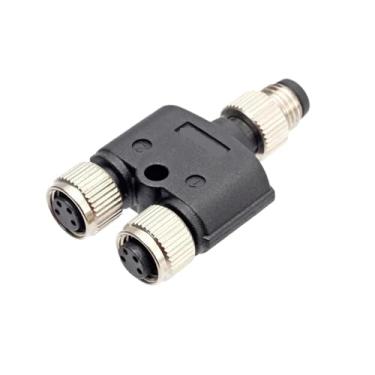 Imagem de Adaptador de conector fêmea masculino à prova d'água M8 3Pin 4Pin para cabo sensor - IP67 com classificação um a dois plugue conversão(M8 Y type,4Pin)