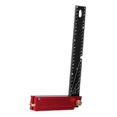 Imagem de Generic Esquadro de carpinteiro profissional para marcação e posicionamento de ângulos, ferramenta para desenho de círculos, ideal para construtores