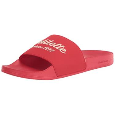 Imagem de adidas Sandália Adilette unissex para adultos, 35, Vermelho vívido/branco-maravilha/vermelho, 14 Women/13 Men