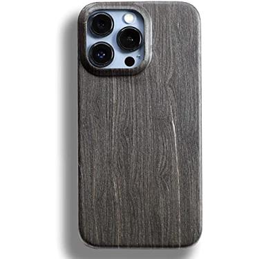 Imagem de GANYUU Capa para Apple iPhone 14 Plus 6,7 polegadas 2022, capa traseira respirável à prova de choque de madeira real leve [proteção de tela e câmera] (Cor: A)
