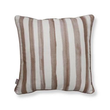 Imagem de Capa de Almofada Estampada com Cordonê Listras Alice Bege - Westwing C