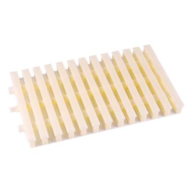 Imagem de Capa de ralo de piscina, tira de grade de plástico ABS para uso interno/externo, 18 x 100 cm, 2 peças, solução de drenagem de transbordamento para pisos de piscina, durável e fácil de instalar
