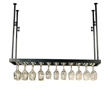 Imagem de Prateleira de vinho preta moderna montada na parede rack de vinho suporte de garrafa de vinho champanhe vidro armazenamento bar acessórios prateleiras taças taças decoração suporte de exibição