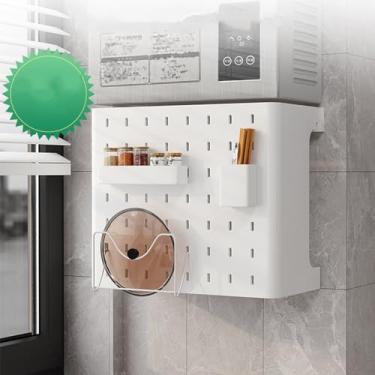 Imagem de Organizador versátil de acrílico montado na parede - sem necessidade de furadeira, perfeito para armazenamento de cozinha e escritório doméstico, capa protetora de tubo de aquecedor de água a gás (38