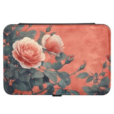 Imagem de Burbuja Caixa de joias de viagem de rosas dos namorados, presente para mulheres e meninas, estojo de joias portátil de couro PU organizador para brincos, anéis, colares e pulseiras