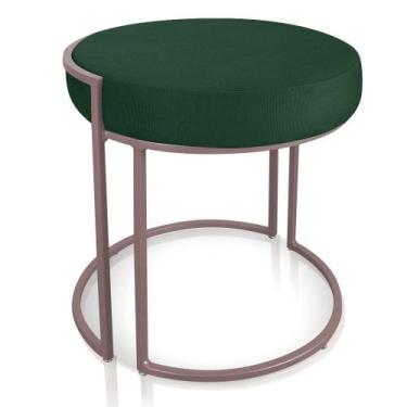 Imagem de Puff Love Suede Verde Base Rose - DROSSI