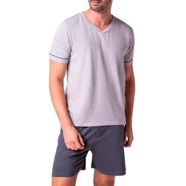 Imagem de Pijama Curto Lupo 28000-001 Masculino Gola V Algodão T. P/XG, XG, 8830