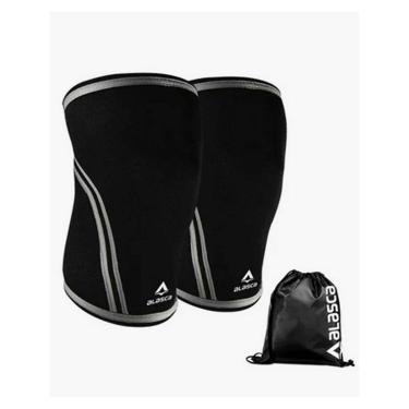 Imagem de Par Joelheira Neoprene 4mm com Costura Reforçada Ironbrace Alasca-Unissex