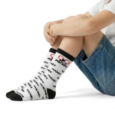 Imagem de Meia Infantil Menino Mickey Mouse Disney - Jolitex Ternille, Branco, 2