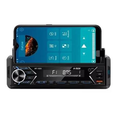 Imagem de Auto Radio H-Tech HT-1223 Bluetooth Mp3 Player Suporte Celular Usb 4x6