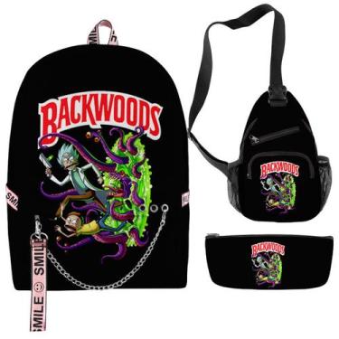 Imagem de Conjunto de mochilas Backwoodss Anime para crianças e escola com bolsa