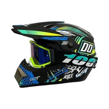 Imagem de Capacete De Motocross Adulto Profissional Para ATV, Downhill, Mountain