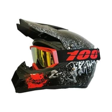 Imagem de Capacete De Motocross Adulto Profissional Para ATV, Downhill, Mountain