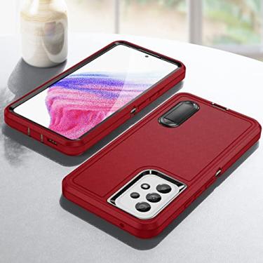 Imagem de Capa de proteção resistente de três camadas para Samsung Galaxy A53 A 53 5G S22 Ultra S 22 Plus S22ultra capa traseira anti-queda, vermelha, para Galaxy S22 Plus