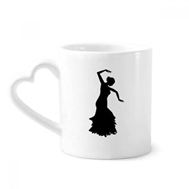 Imagem de Caneca de dança Performance Dancer Caneca de café cerâmica copo de coração de vidro