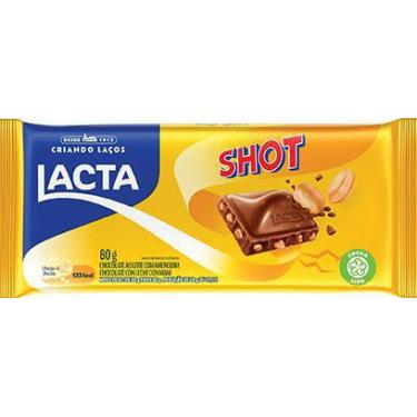 Imagem de Chocolate Ao Leite Com Amendoim Lacta Shot Pacote 80G