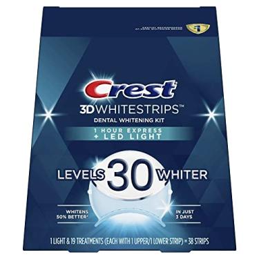 Imagem de Crest Kit de clareamento dental 3DWhitestrips 1 Hour Express + luz LED, 19 tratamentos