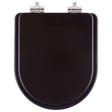 Imagem de Assento Sanitario Poliester Com Amortecedor Carrara Marrom Fosco Para Vaso Deca