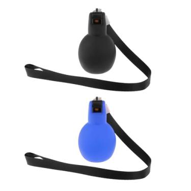 Imagem de shamjina 2x apitos de mão treinador apitos com colhedores som alto sobrevivência apitos treinadores para árbitros de futebol, Azul Real Preto