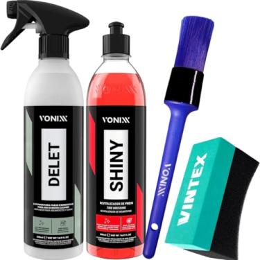 Imagem de Kit Delet Vonixx Limpador Pneu Pretinho Shiny Aplicador de Produtos Vintex
