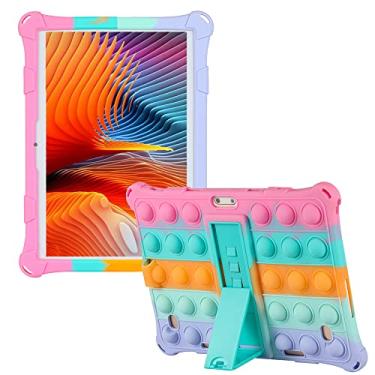 Imagem de Capa protetora universal para tablet de 10,1 polegadas, compatível com tablet Zonko, QunyiCO, MEIZE, PRITOM, FEONAL, ANTÊMPER, MARVUE, Dragon Touch, Winsing, FANGOR, ZZB (rosa arco-íris)