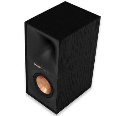 Imagem de klipsch Alto-falantes de estante R-40M de referência de próxima geração carregados com buzina com woofers de cobre girado de 10 cm para o melhor som de home theater em preto