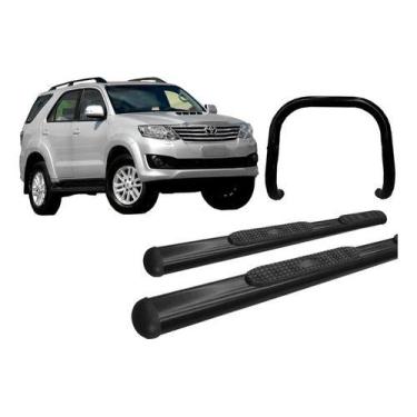 Imagem de Kit Estribo Oval + Quebra Mato S/ Barra Preto Sw4 Até 2015 - HOZZ