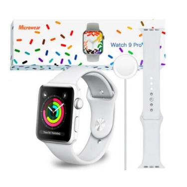 Imagem de Smartwatch W29 Serie 9 Pro 47mm Nfc Gps Prata - Microwear