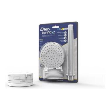 Imagem de Kit Chuveiro Ducha EnerBanho 4T Branco 6800W 220V + Braço Para Chuveir