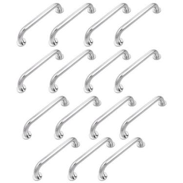 Imagem de Alça de Apoio Barra 30cm Inox Kit 15 Uni Suporte Idoso Banheiro Box Co