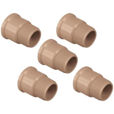 Imagem de Kit Com 5 Adaptador Curto Soldável 25Mm X 3/4 Caixa D'Água - Akato