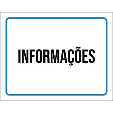 Imagem de Kit 3 Placas Ambiente Sinalização Setor Informações - Sinalizo