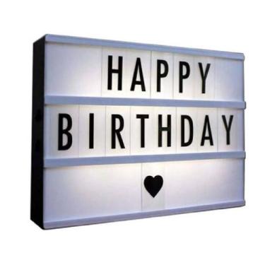 Imagem de Luminária Palavras Letras Light Box Cinema Letreiro Led