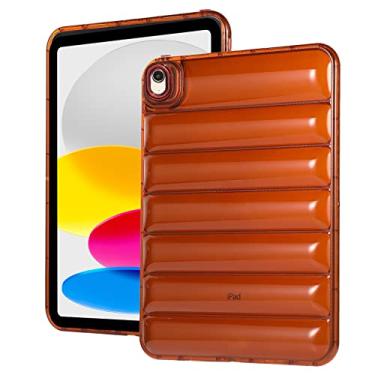 Imagem de Capa amortecedora para iPad 10ª geração 2022, iPad 11 polegadas A16 2025, capa traseira Techcircle transparente e elegante Desigh TPU macio à prova de choque, leve, proteção traseira, marrom
