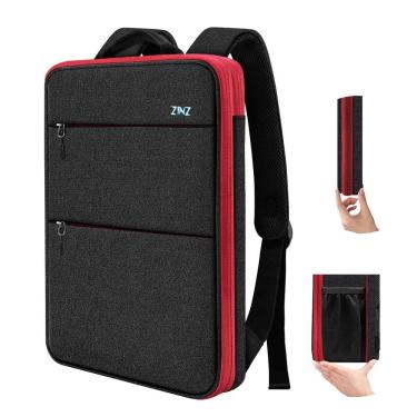 Imagem de Mochila para laptop ZINZ Slim & Expansível de 15,6 polegadas com porta USB